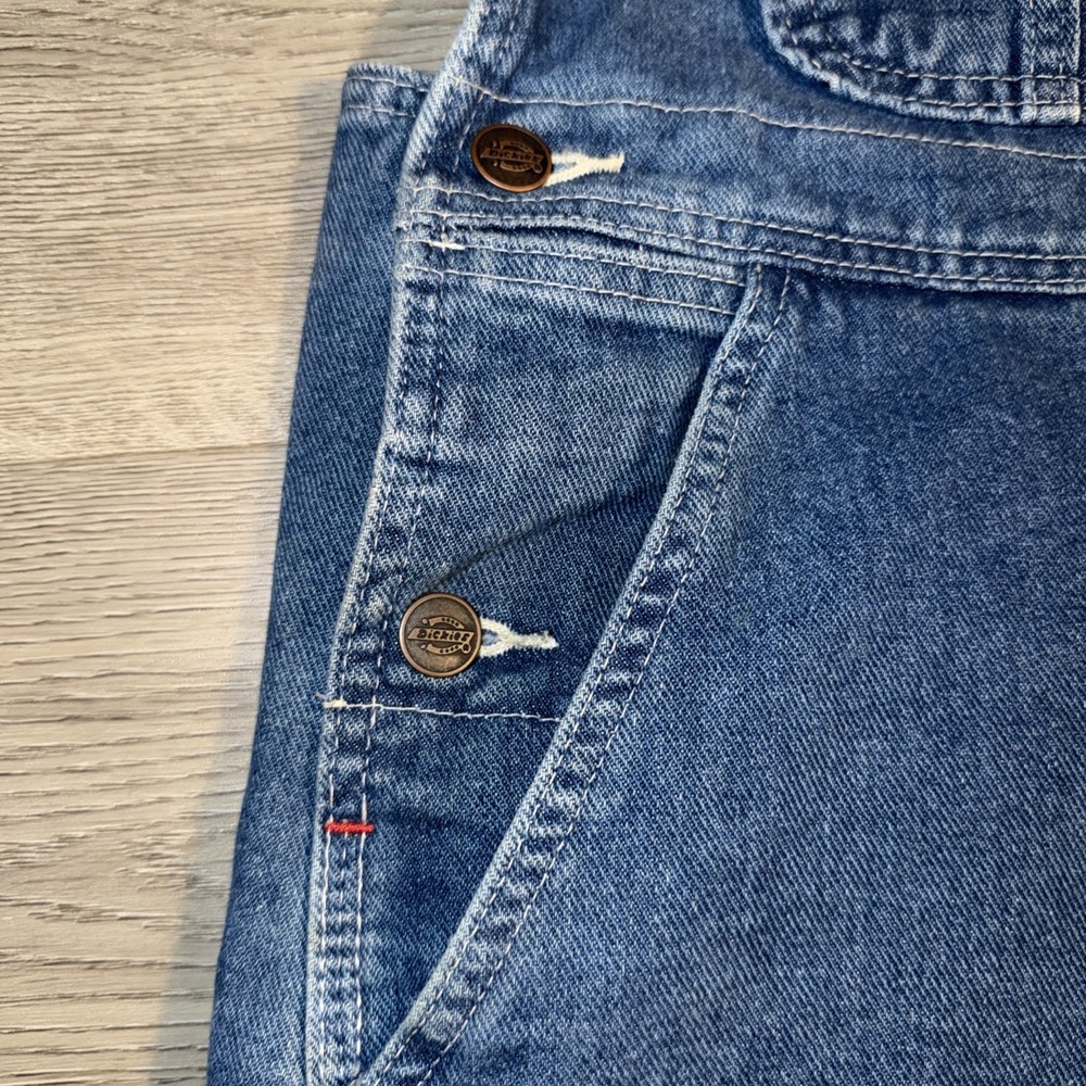 Vintage Dickies Denim Overalls‎ Men's XL Est. Blue Bib Workwear - Picture 3 of 8